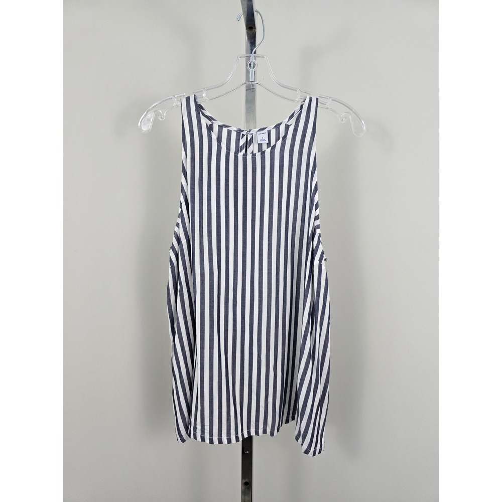 Old Navy Striped Tank Top Blue White L